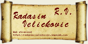 Radašin Veličković vizit kartica